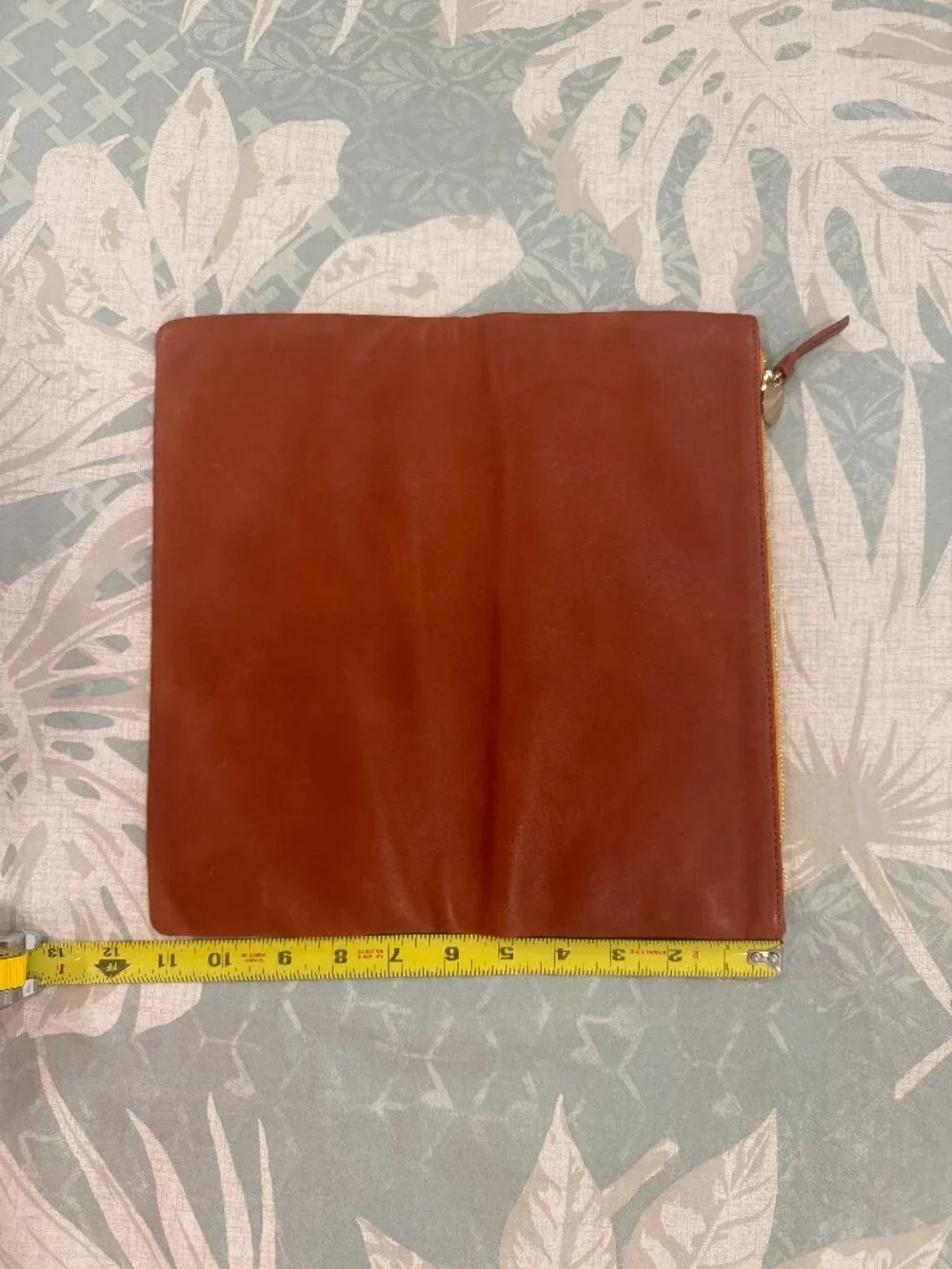 Clare V. Foldover Clutch in Cognac, Red & Cream Soldout on Revolve!